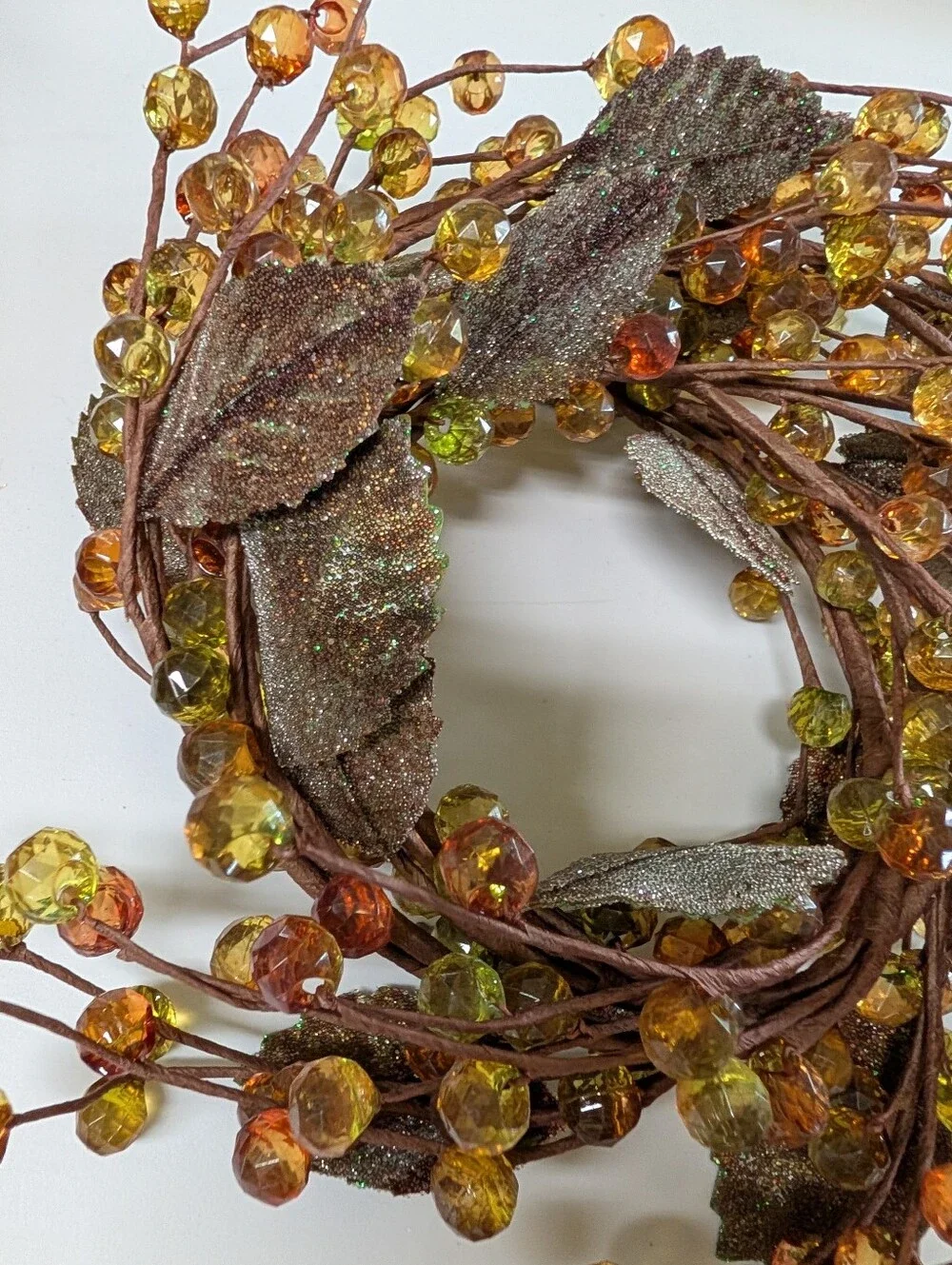 CRATE AND BARREL jewel beaded garland fall decor holiday